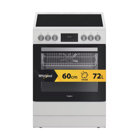 WHIRLPOOL W6V8LCSW Ελεύθερη Κουζίνα 72lt με Κεραμικές Εστίες 60cm WHIRLPOOL W6V8LCSW Ελεύθερη Κουζίνα 72lt με Κεραμικές Εστίες 60cm